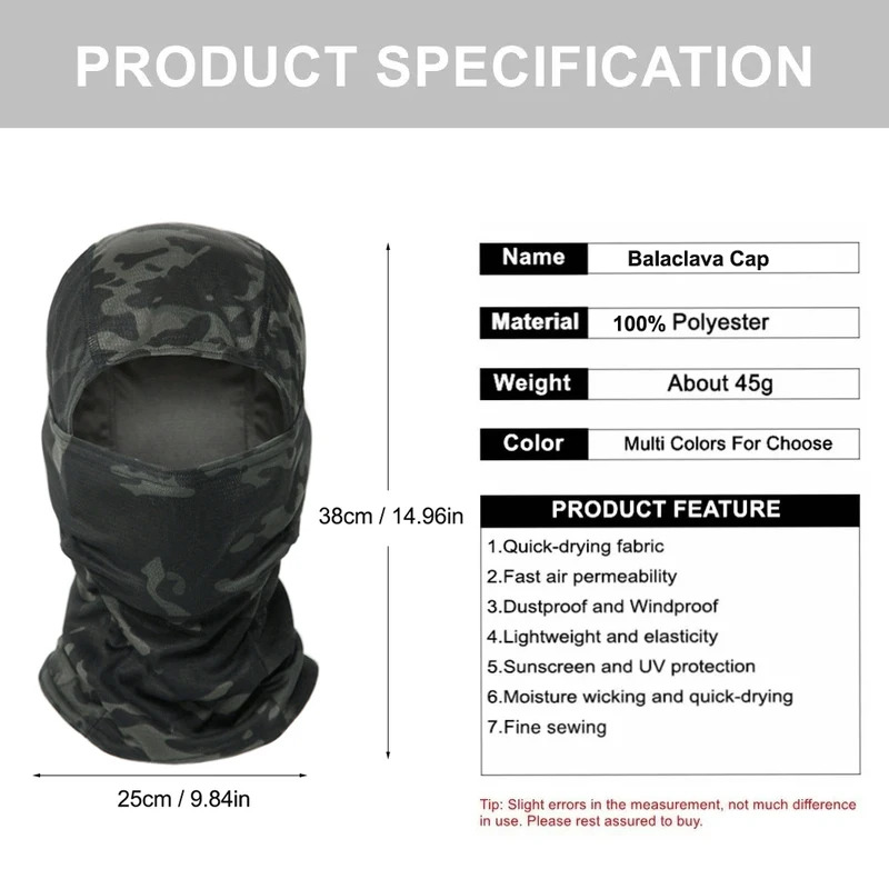 Kamuflajlı Balaklava Şapka Bis - Balaclava Ski Mask incelemesi ve fiyatı